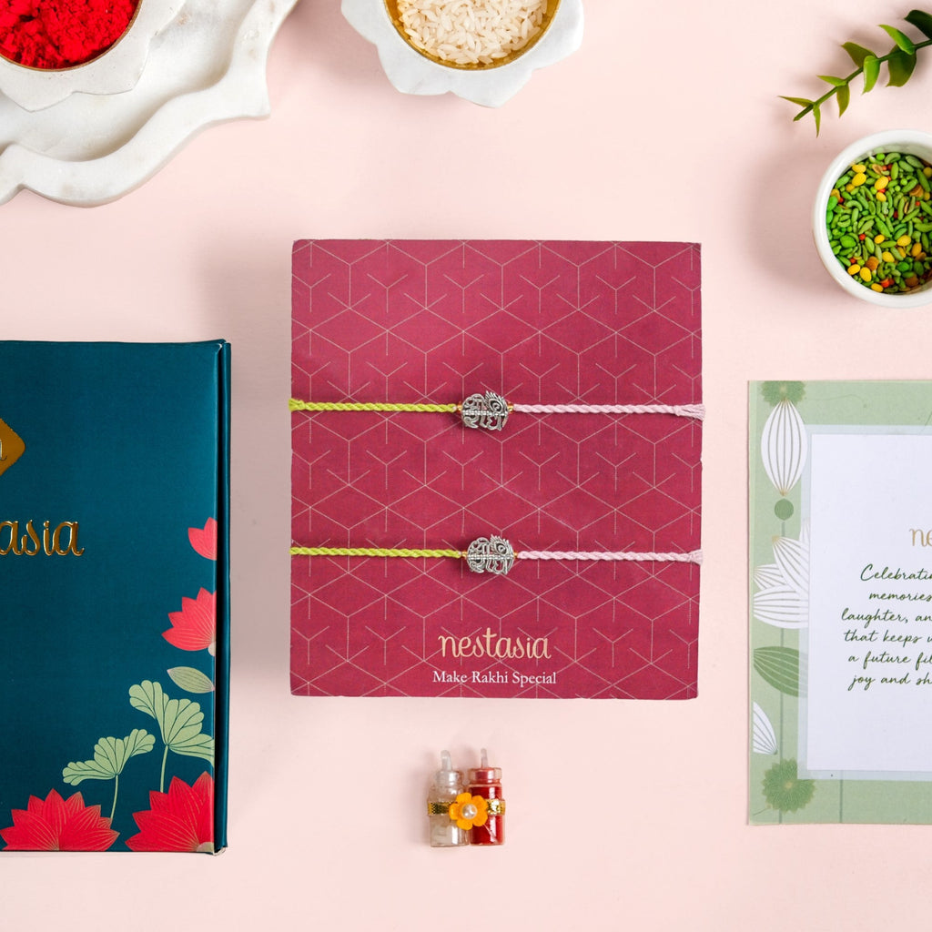 Shri Radha Rakhi Gift Set Nestasia