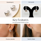 Sienna Hoops Silver Nestasia