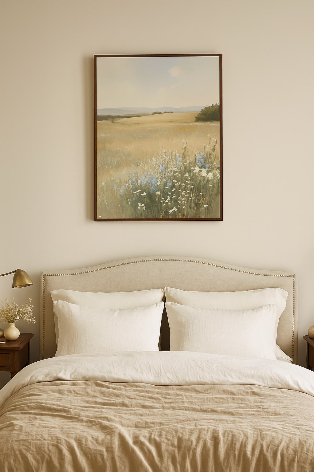 Silent Bloomscape | Printed Canvas Wall Art Contrast Living