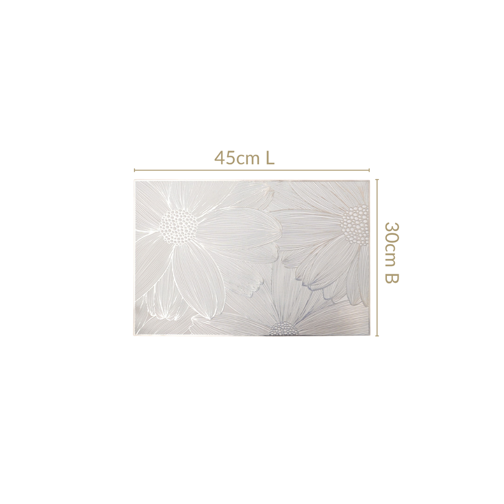 Blooming Flower Silver Table Mat Set Of 6 Nestasia