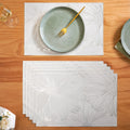 Blooming Flower Silver Table Mat Set Of 6 Nestasia