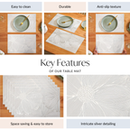 Blooming Flower Silver Table Mat Set Of 6 Nestasia