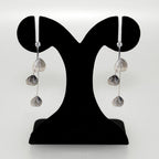 Silver Chain Tassel Earrings Nestasia