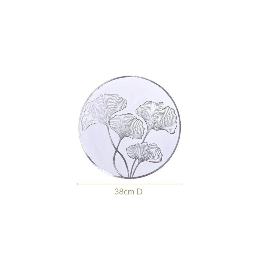 Silver Ginkgo Dining Table Mat Set Of 6 Nestasia