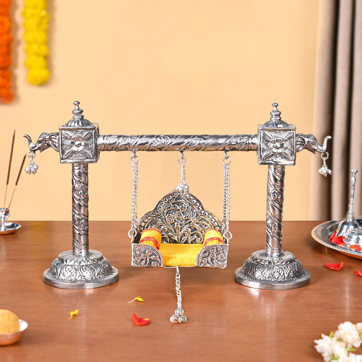 Silver Jhula For Laddu Gopal Nestasia