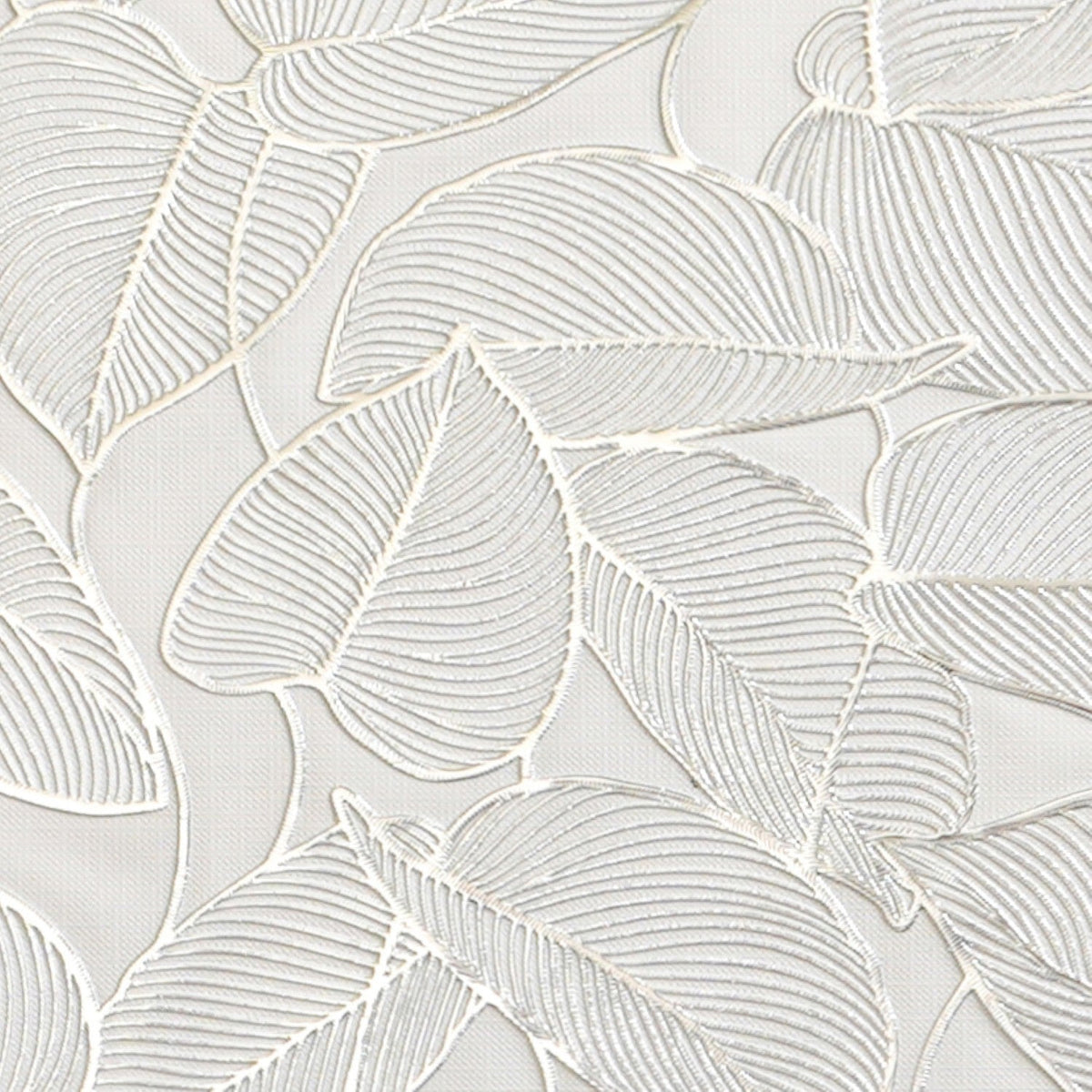 Silver Lining Leaves Dining Table Mat Set Of 6 Nestasia