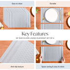 Silver Lining Placemat Set Of 6 Nestasia