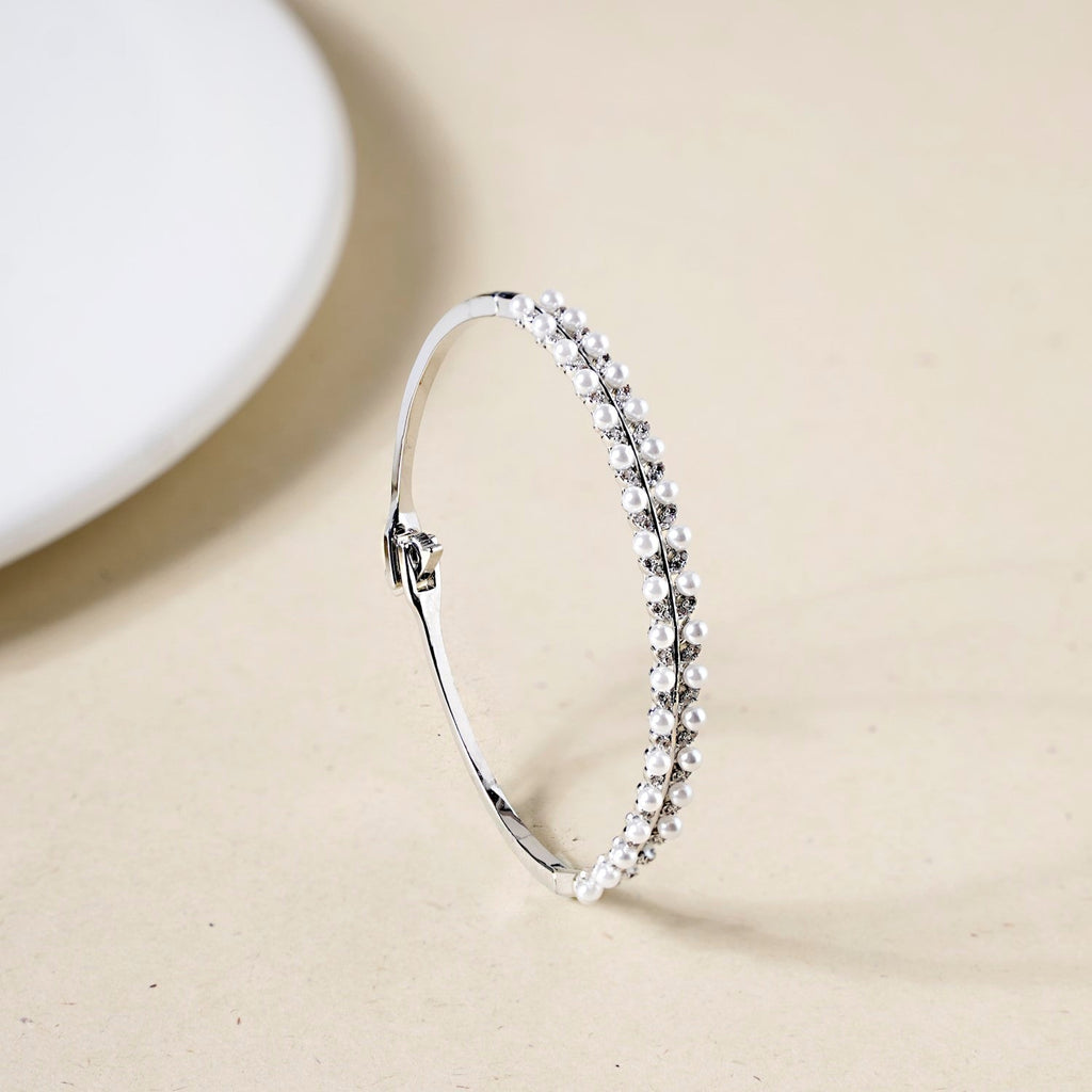 Silver Shimmer Folding Clasp Bracelet