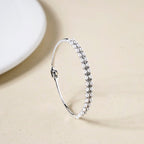 Silver Shimmer Folding Clasp Bracelet