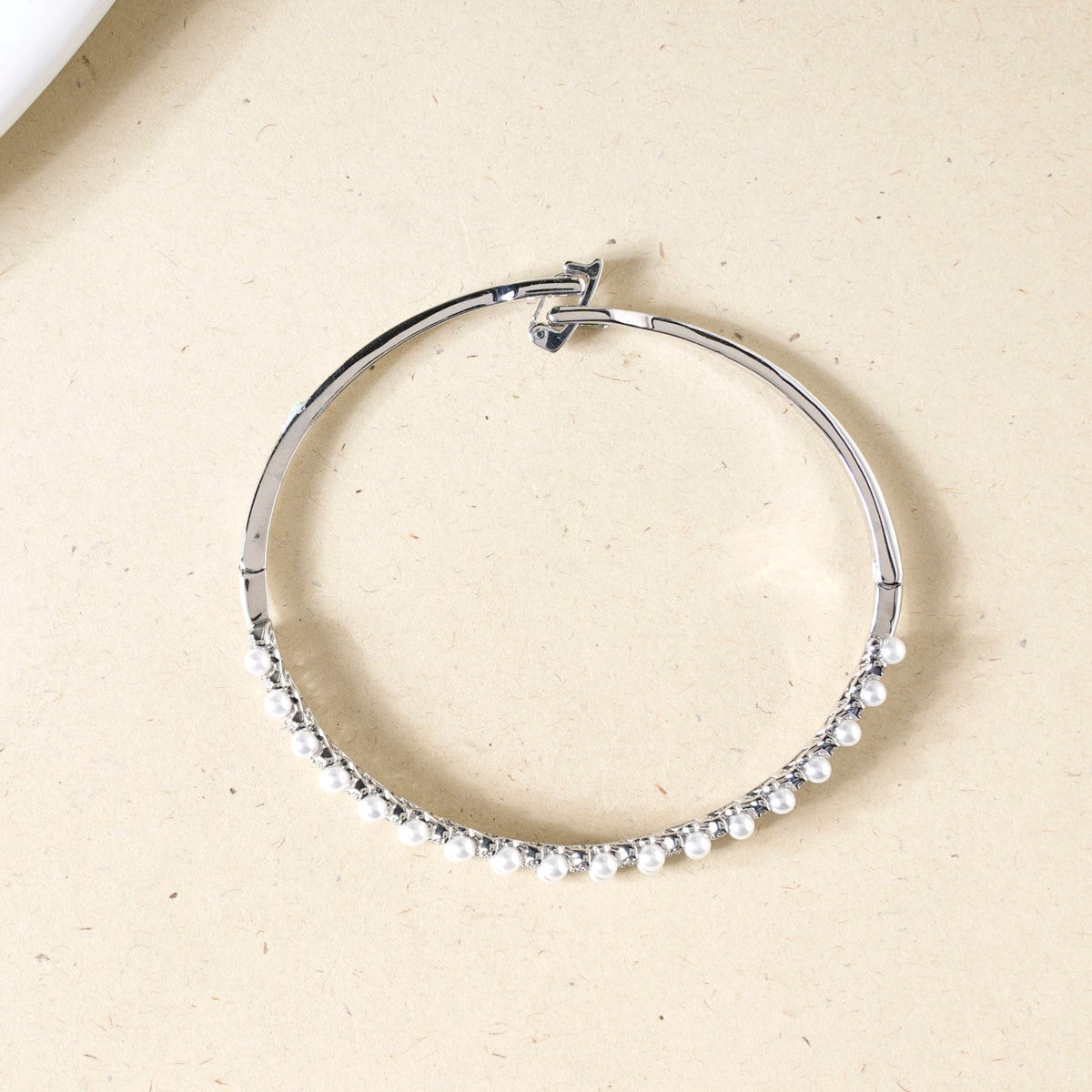 Silver Shimmer Folding Clasp Bracelet