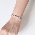 Silver Shimmer Folding Clasp Bracelet