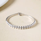 Silver Shimmer Folding Clasp Bracelet