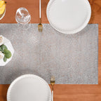 Shiny Lines Silver Table Runner 183x37cm Nestasia