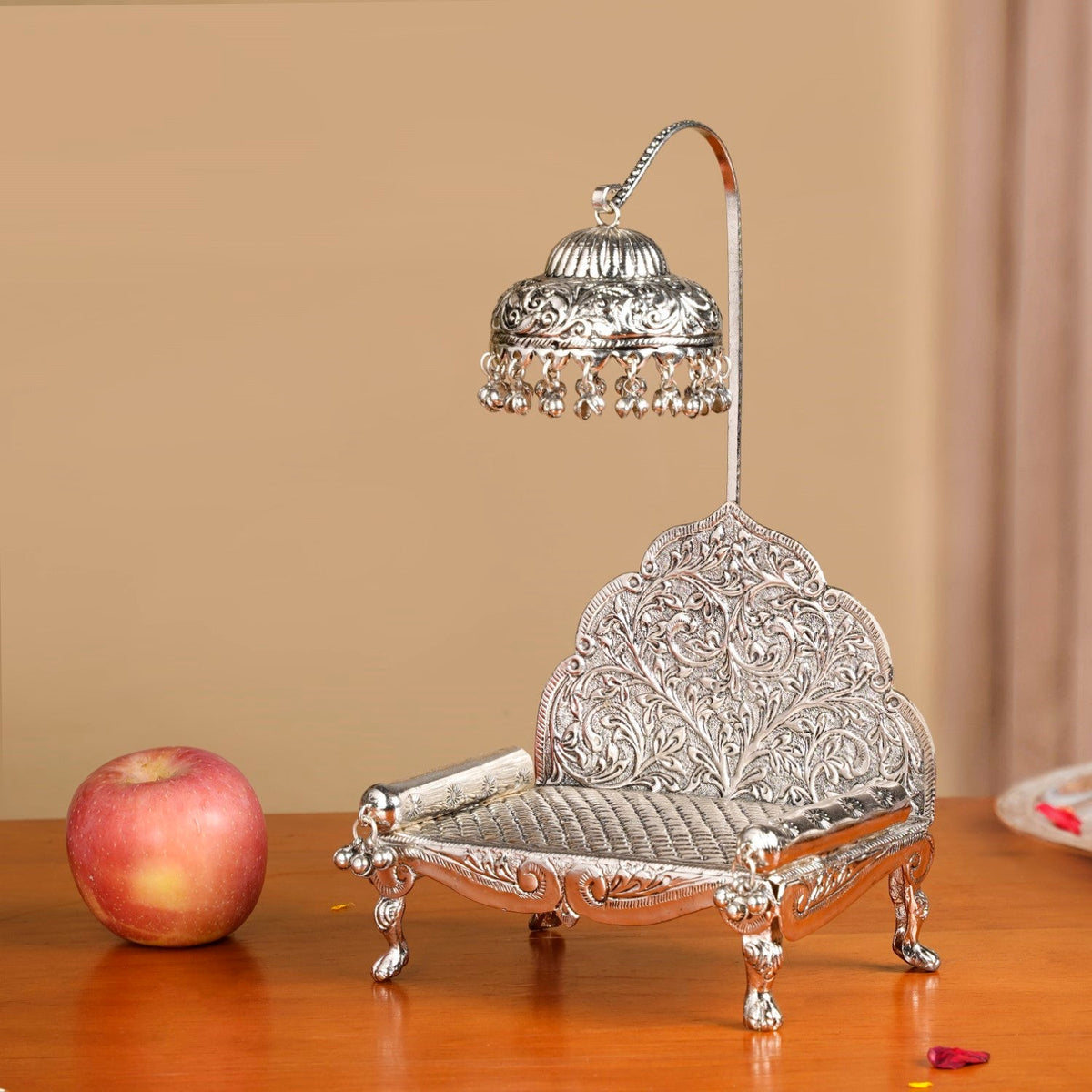 Silver Singhasan With Detachable Chatra Nestasia