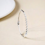 Silver Zigzag Pearl Bracelet Nestasia
