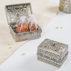 Antique Metal Gift Box Silver Set Of 2 Nestasia