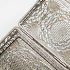 Antique Metal Gift Box Silver Set Of 2 Nestasia