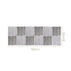 Grid Dining Table Runner Silver Grey 92x35cm Nestasia
