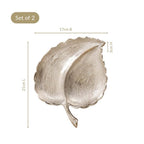 Silver Leaf Platter Set Of 2 Nestasia