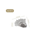 Silver Leaf Brass Diya For Pooja Set Of 2 In Gift Box Nestasia
