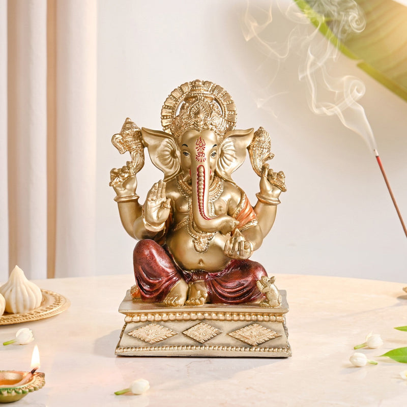 Sitting Ganesha Idol 25cm Nestasia
