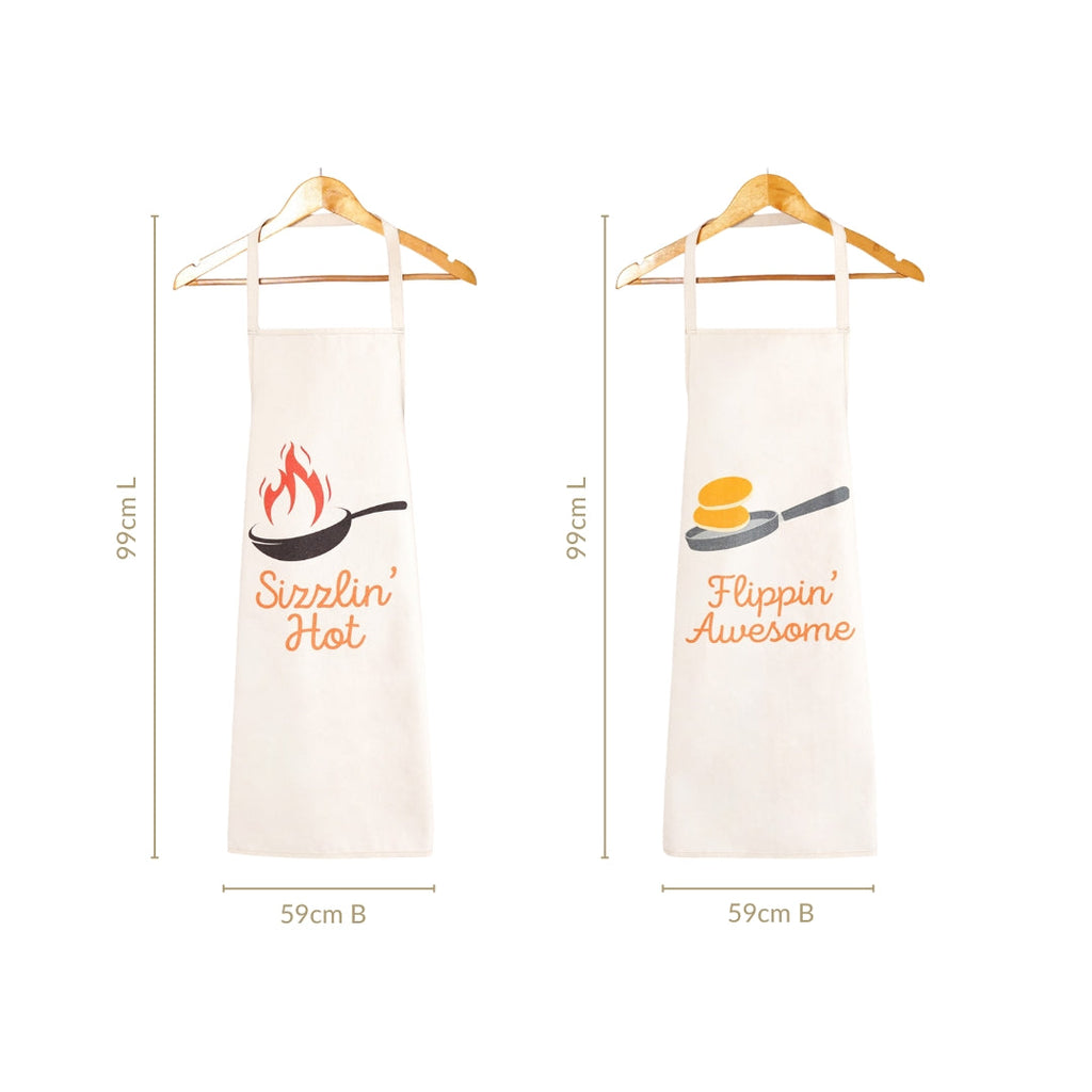 Sizzlin And Flippin Couple Apron Set Of 2 Nestasia