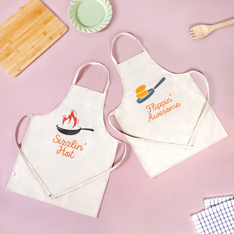 Sizzlin And Flippin Couple Apron Set Of 2 Nestasia