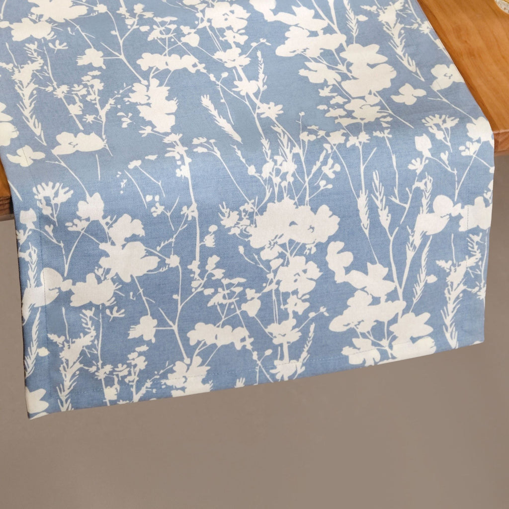 Slate Blue 6 Seater Pure Cotton Runner 185x35cm Nestasia