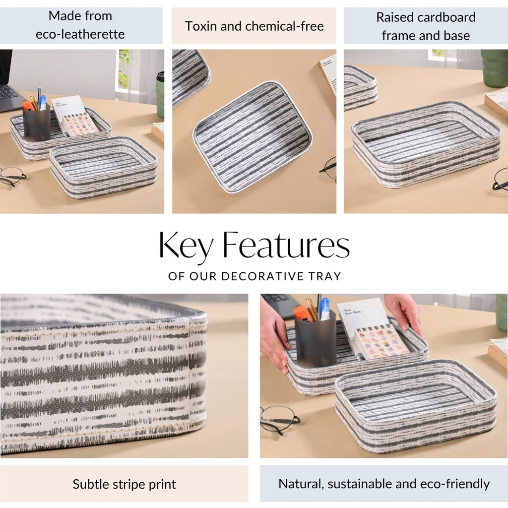 SlateLine Desk Organiser Tray Set Of 2 Nestasia