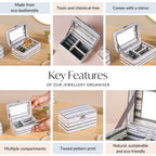 SlateLine Portable Jewellery Box With Mirror Nestasia