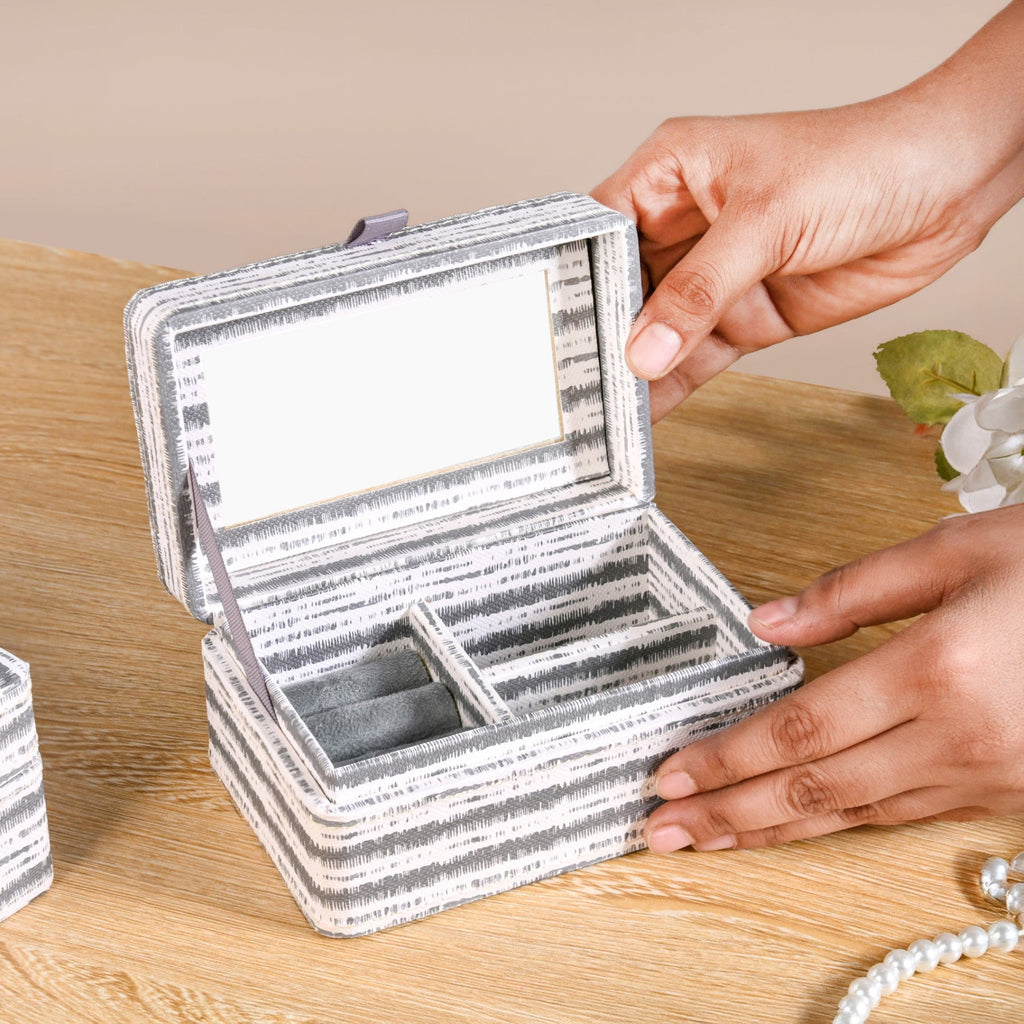 SlateLine Portable Jewellery Box With Mirror Nestasia