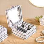 SlateLine Sustainable Multi Section Jewellery Box With Mirror Nestasia