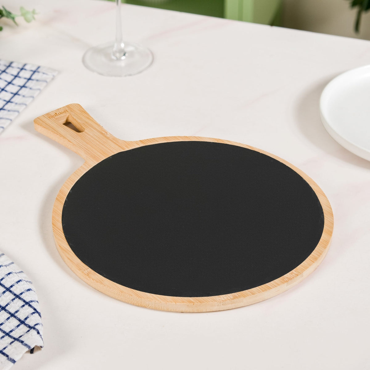 Removable Slate Round Serving Platter 26cm Nestasia