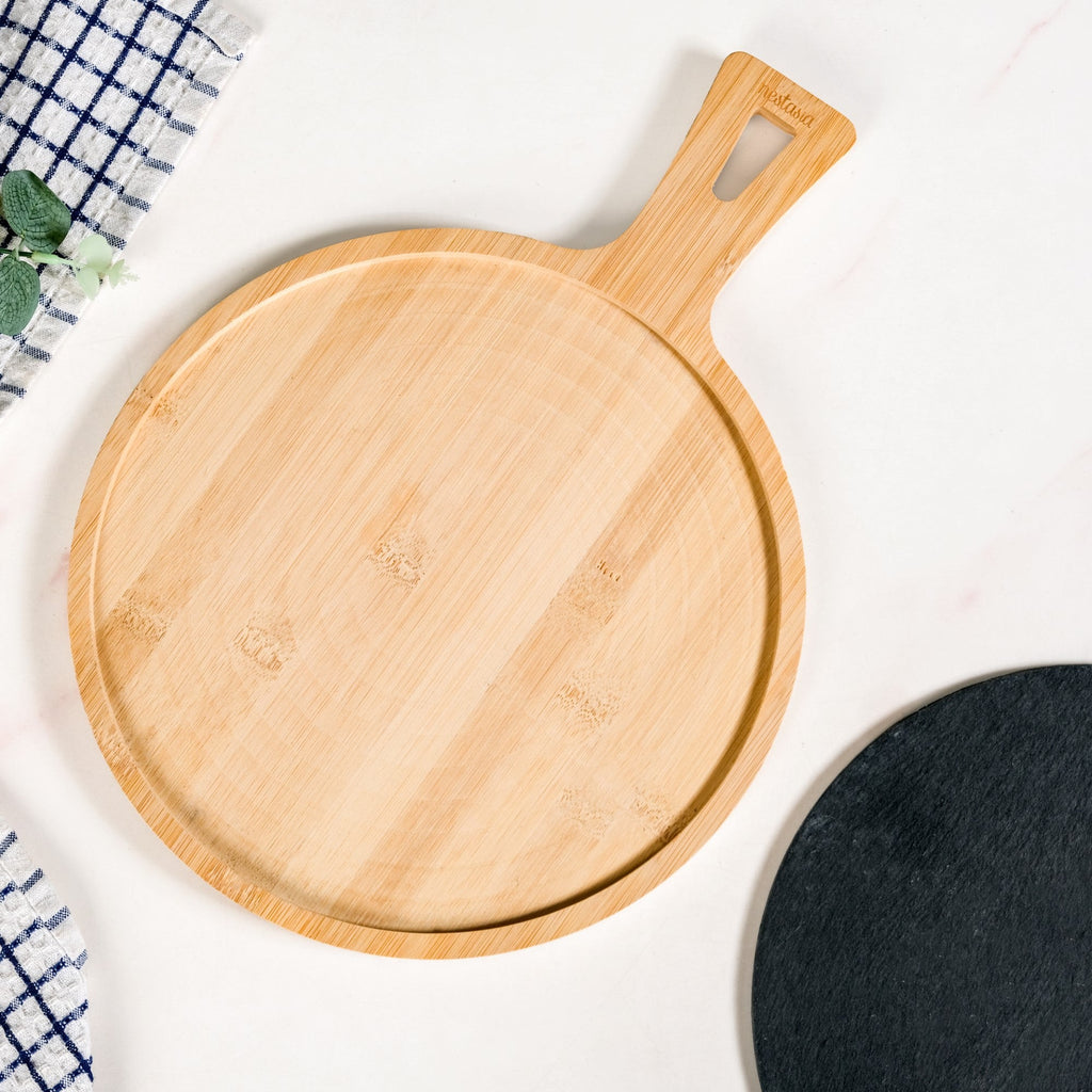 Removable Slate Round Serving Platter 26cm Nestasia