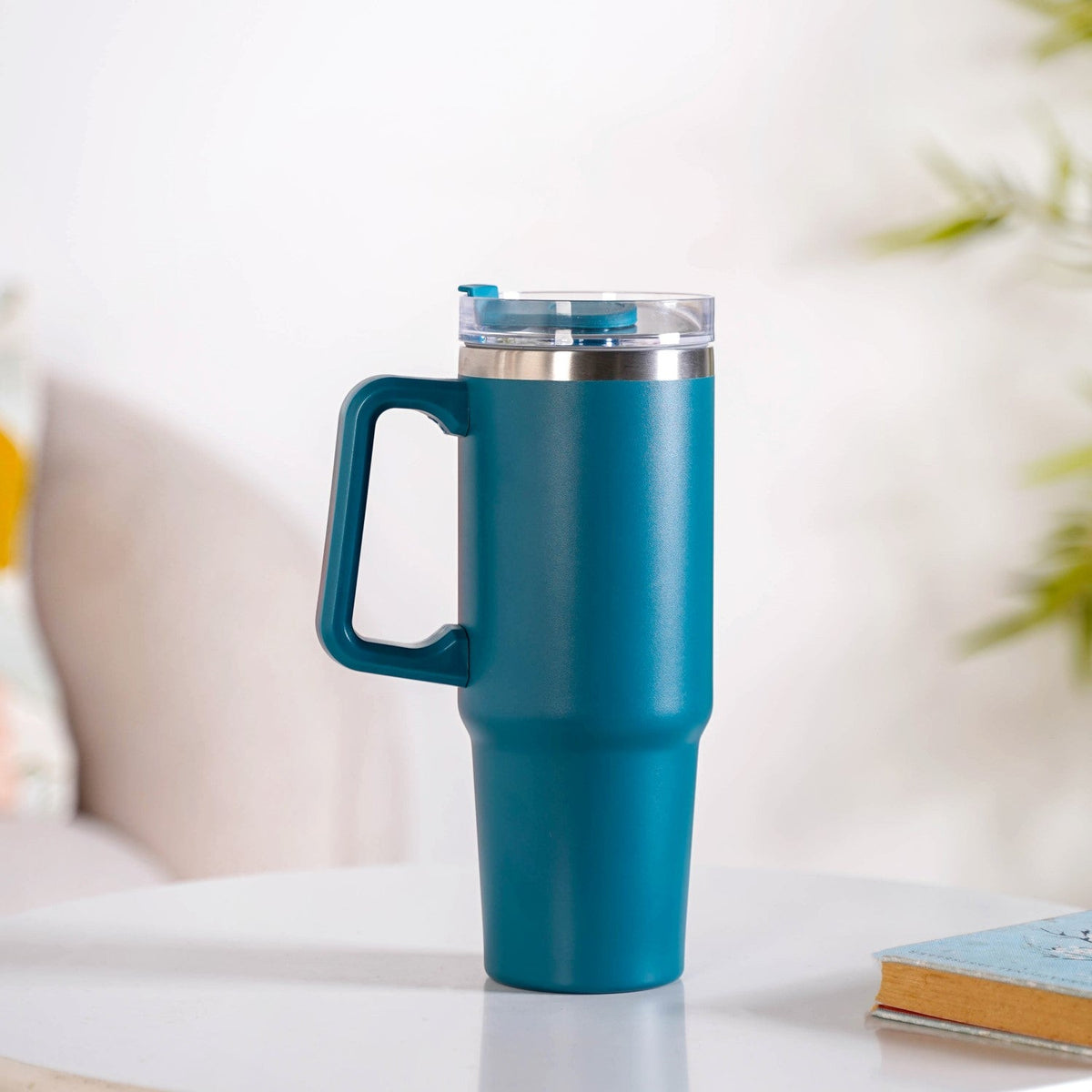 Glacio Double Wall Hot And Cold Sipper Bottle For Travel Teal Tide 850ml Nestasia