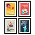 Health Motivational Quote Wall Frames, Inspirational, Set of 4, AXS4-104 ArtX