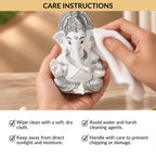 Small Lord Ganesh Idol White 9cm Nestasia