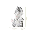 Small Lord Ganesh Idol White 9cm Nestasia