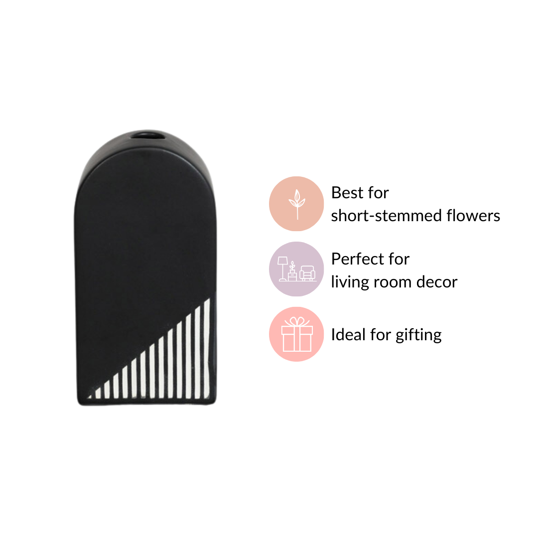 Black And White Arch Vase Nestasia