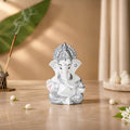 Small Lord Ganesh Idol White 9cm Nestasia