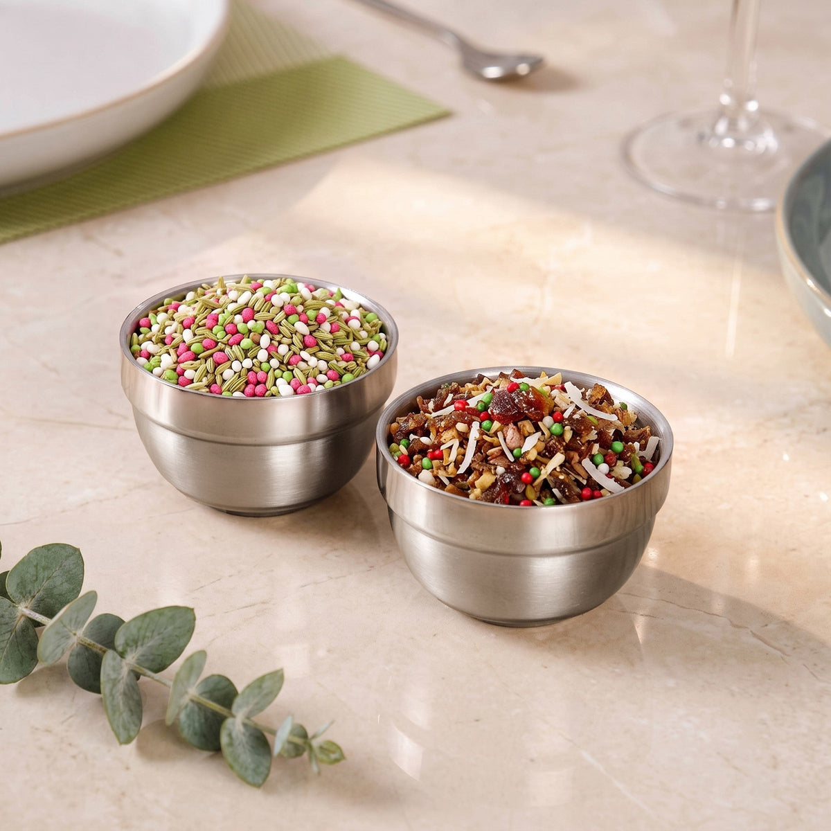 Matte Steel Dip Bowl Set Of 2 80ml Nestasia