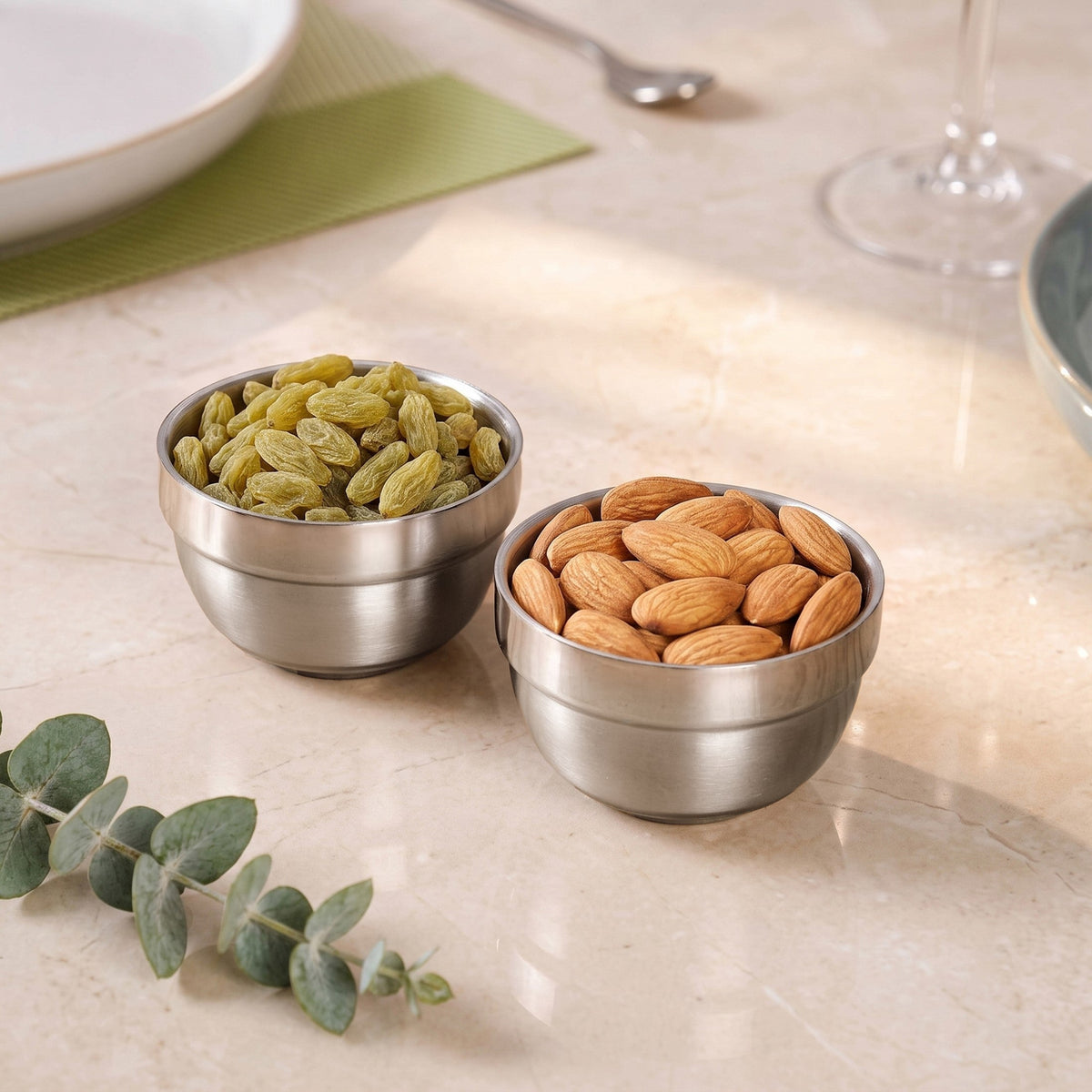 Matte Steel Dip Bowl Set Of 2 80ml Nestasia