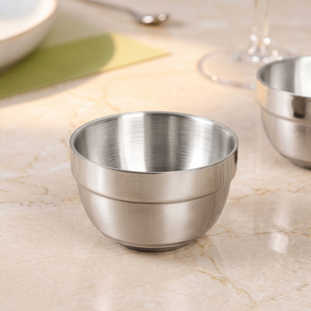 Matte Steel Dip Bowl Set Of 2 80ml Nestasia