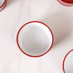 Cresta Ceramic Snack Bowl Set Of 6 Red 400ml Nestasia