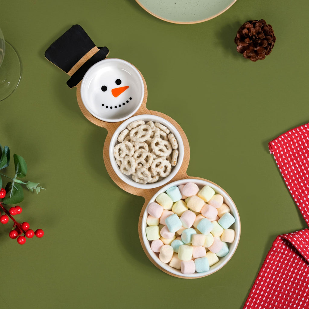 Snowman Platter Set Of 4 Nestasia