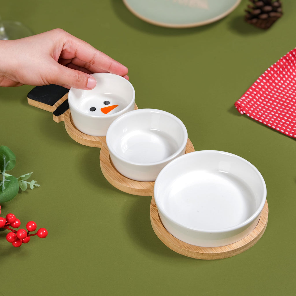 Snowman Platter Set Of 4 Nestasia