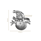 Snowman Pure Brass Napkin Ring Set Of 6 Silver Nestasia