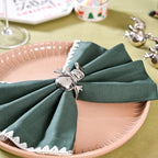 Snowman Pure Brass Napkin Ring Set Of 6 Silver Nestasia
