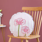 Soft Blooms Embroidered Cotton Cushion Cover 45cm Nestasia