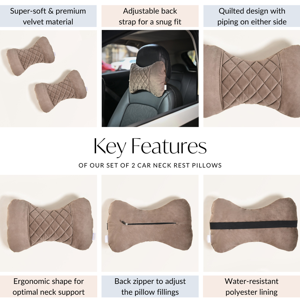Soft Ergonomic Neck Rest Pillows Set Of 2 Nestasia